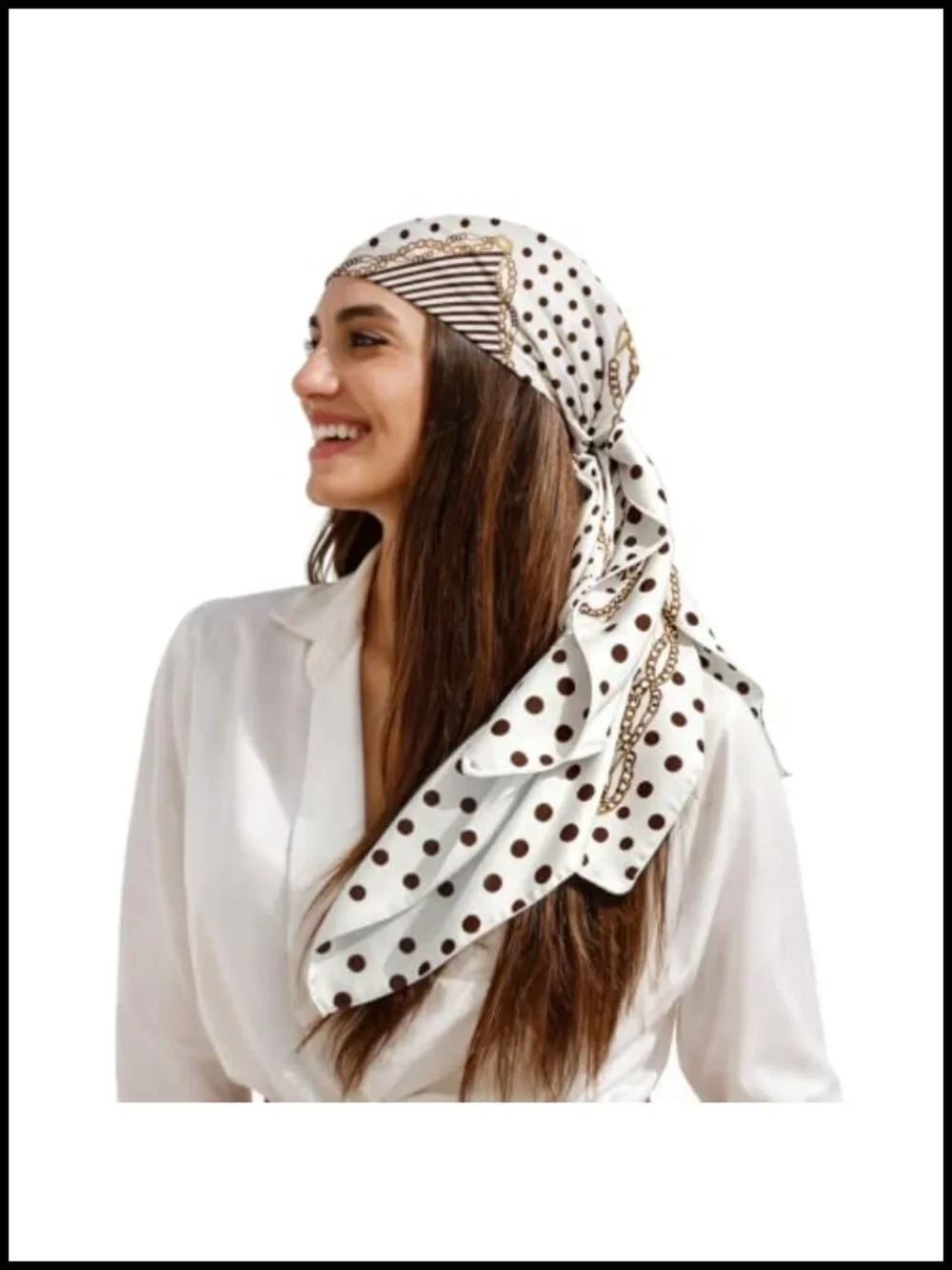 Satin Head Scarf for Women, 35